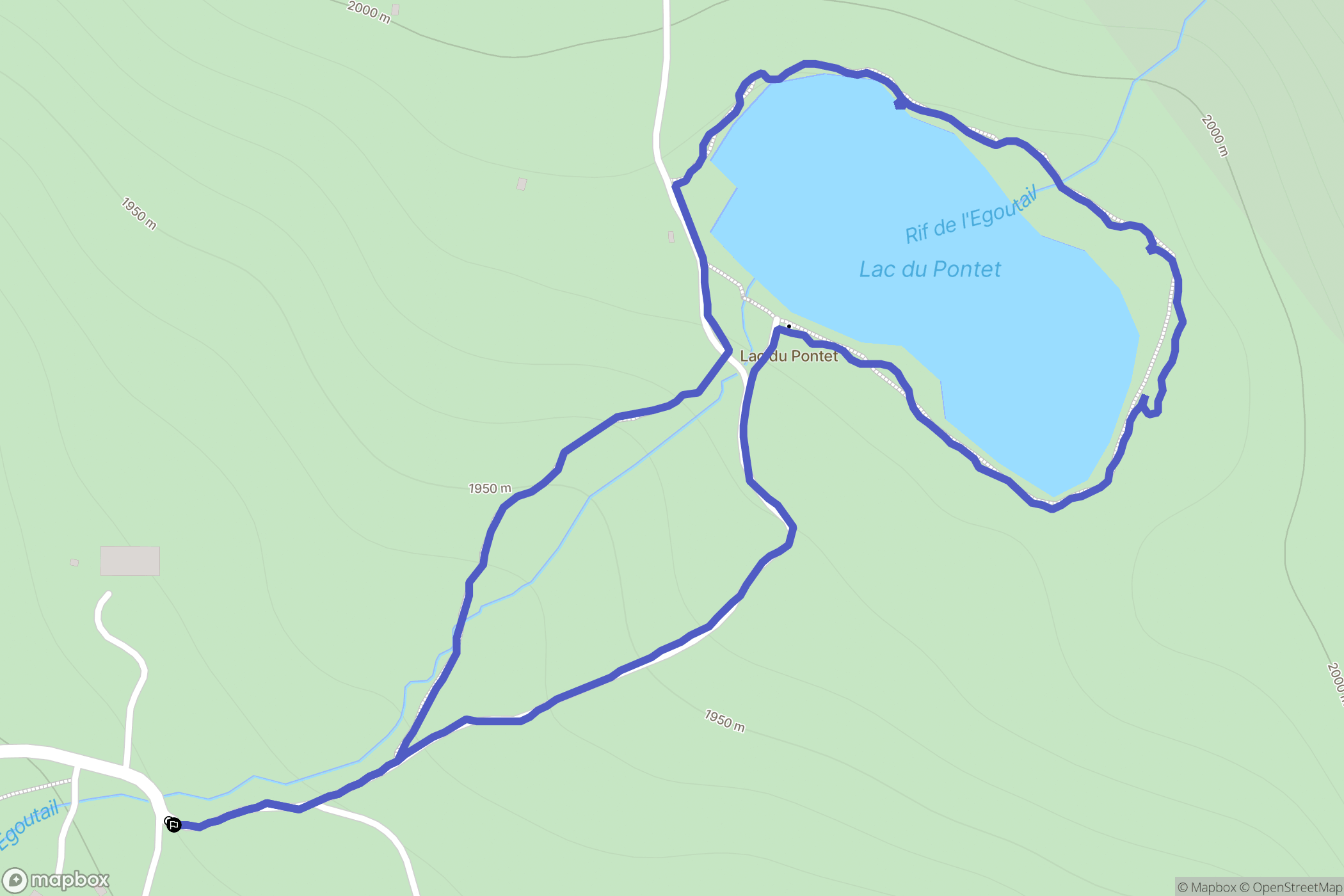 Villar d'Arêne : carte du parcours de randonnée - France