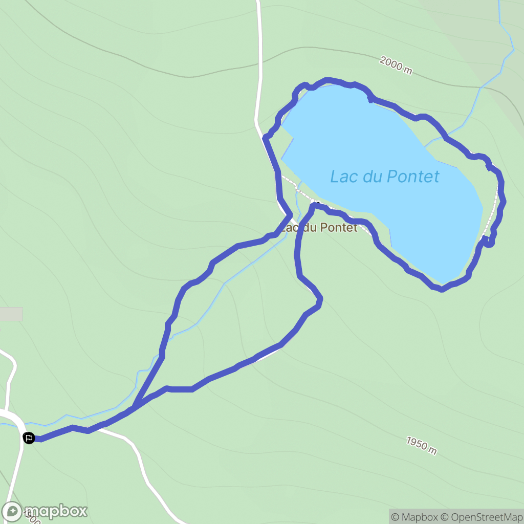 Villar d'Arêne : carte du parcours de randonnée - France