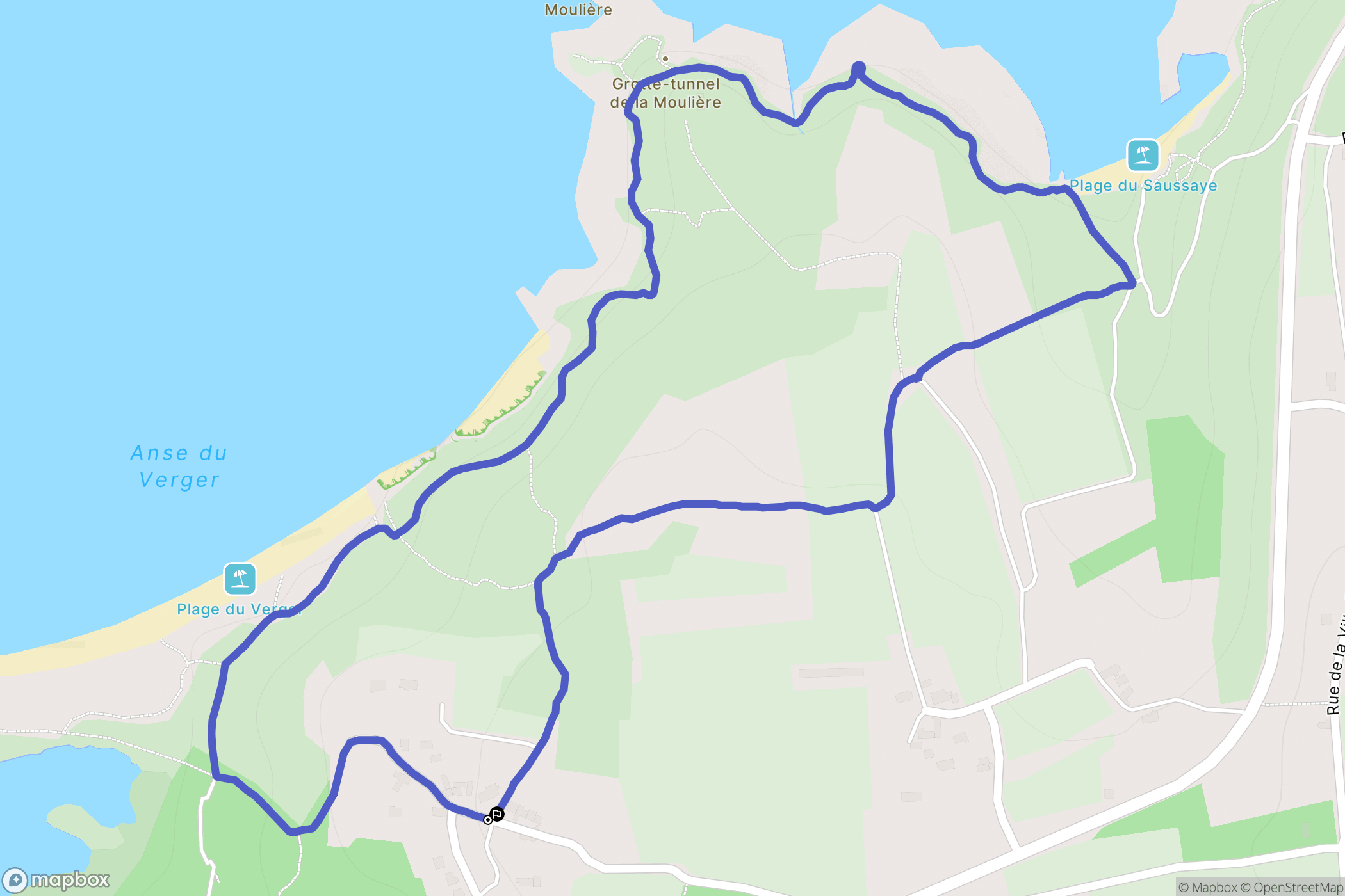 Cancale : carte du parcours de randonnée - France