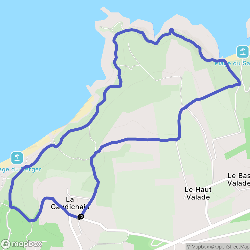 Cancale : carte du parcours de randonnée - France