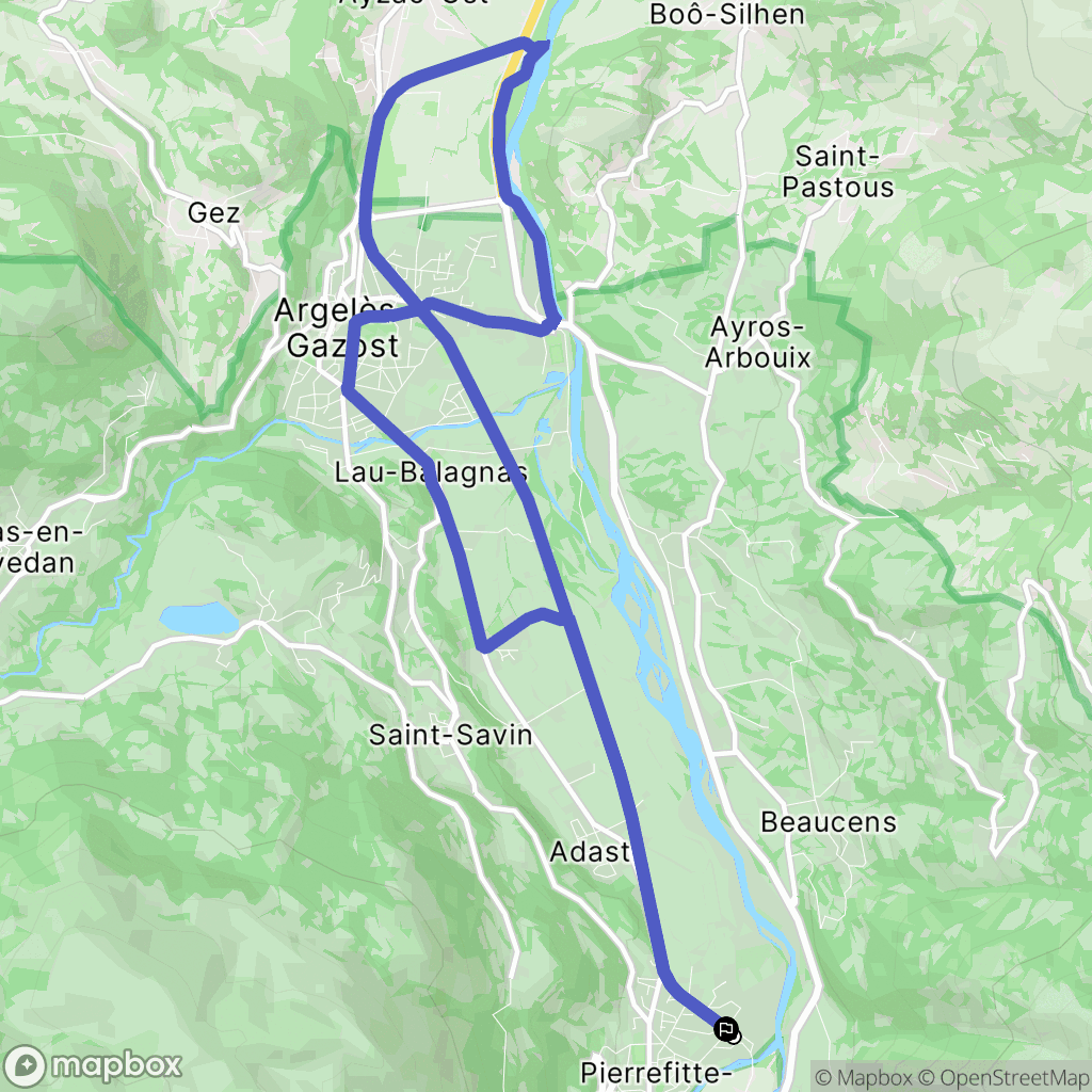 Pierrefitte-Nestalas : carte du parcours de randonnée - France