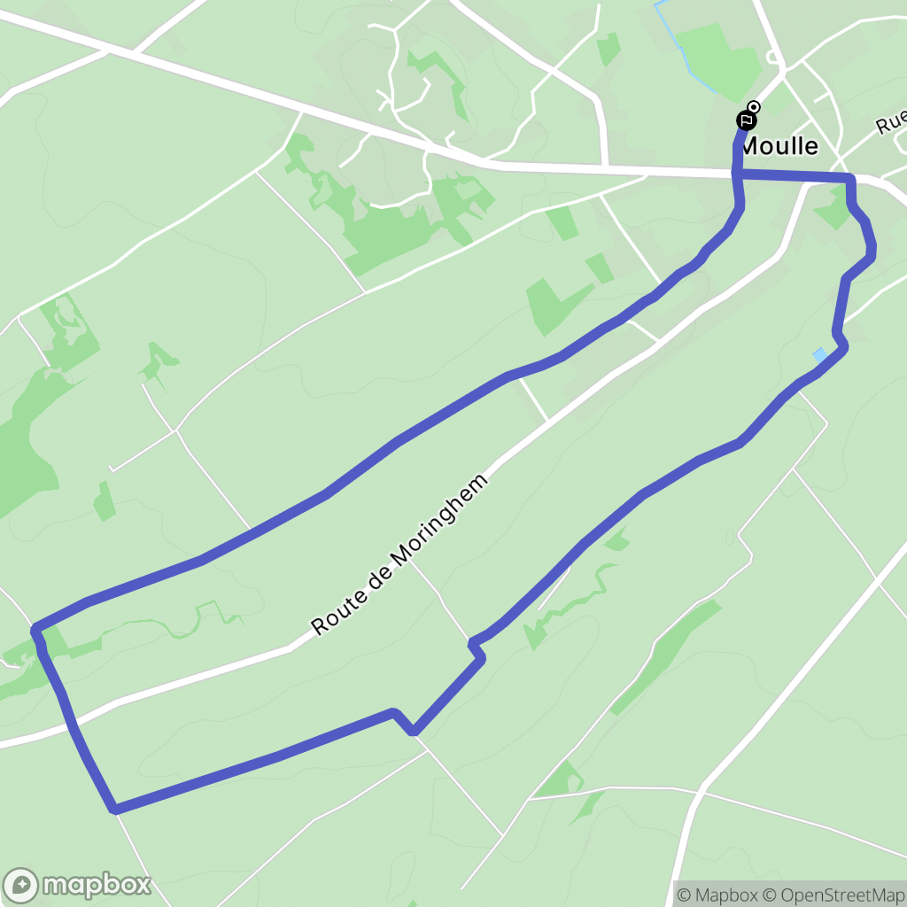 Moulle : carte du parcours de randonnée - France