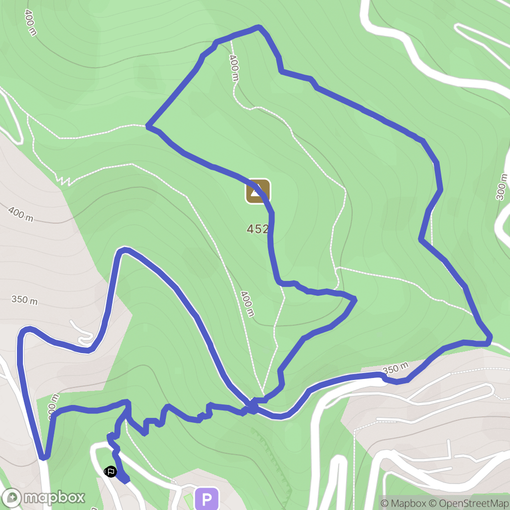 Roquebrune-Cap-Martin : carte du parcours de randonnée - France