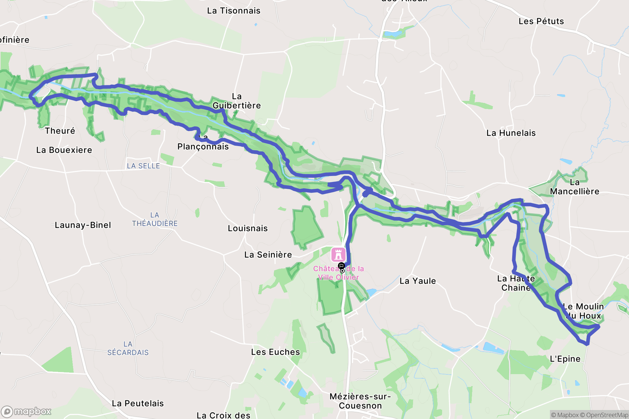 Mézières-sur-Couesnon: routekaart voor buitenactiviteiten - France