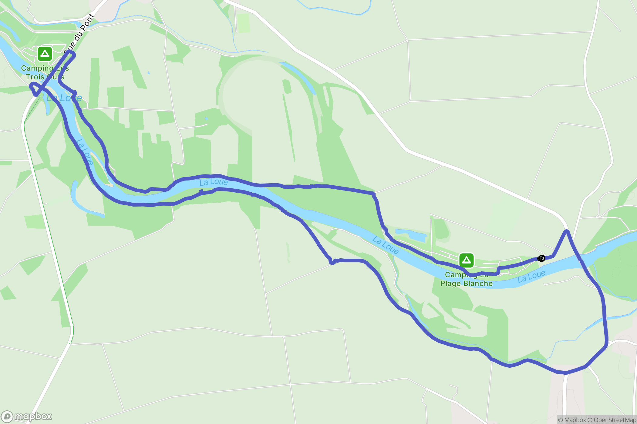 Ounans : carte du parcours de randonnée - France