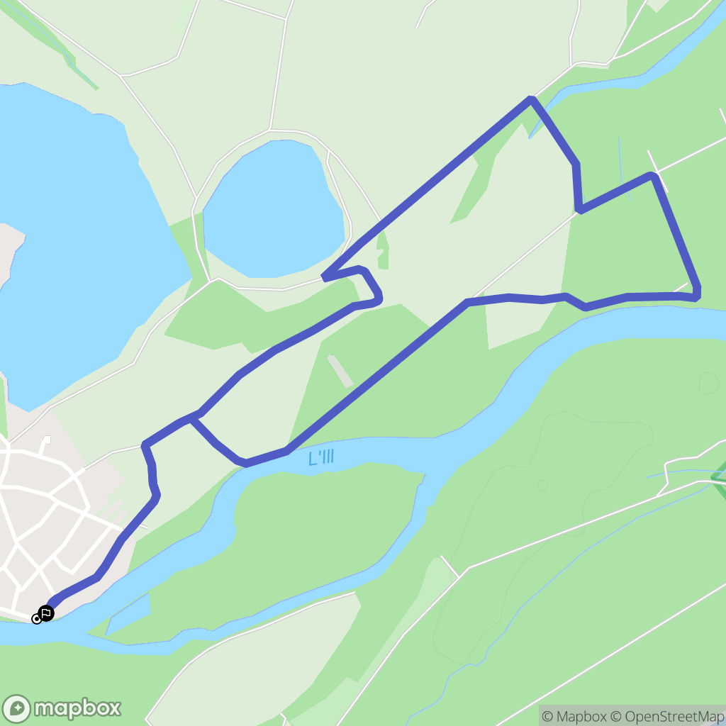 La Wantzenau : carte du parcours de randonnée - France