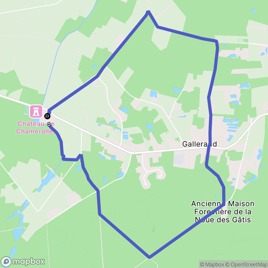 Chilleurs-aux-Bois : carte du parcours de randonnée - France