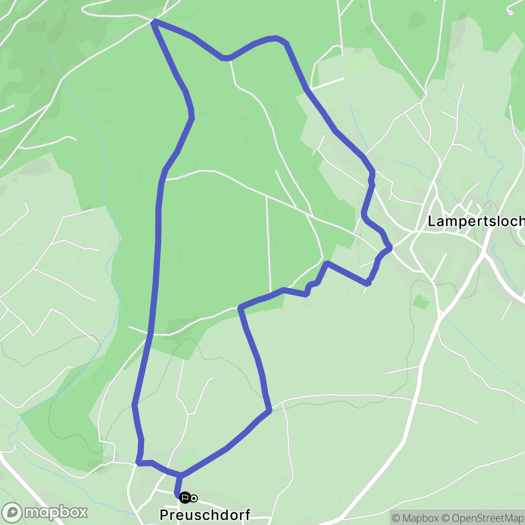 Preuschdorf : carte du parcours de randonnée - France