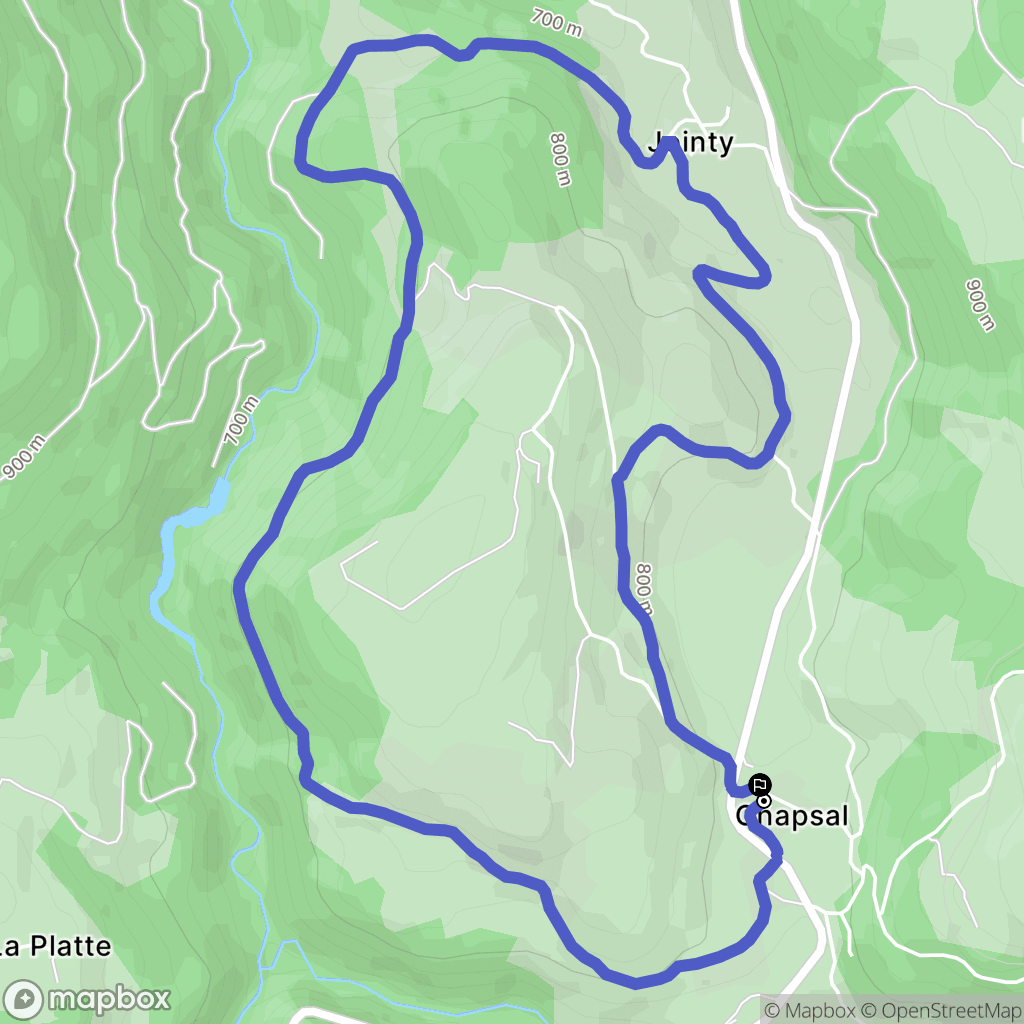 Saint-Amandin : carte du parcours de randonnée - France