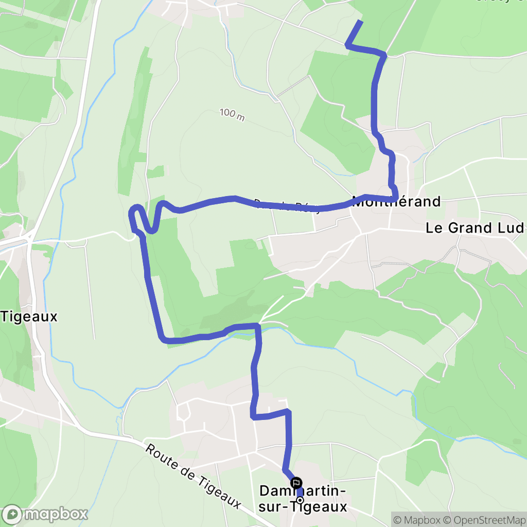 Dammartin-sur-Tigeaux : carte du parcours de randonnée - France