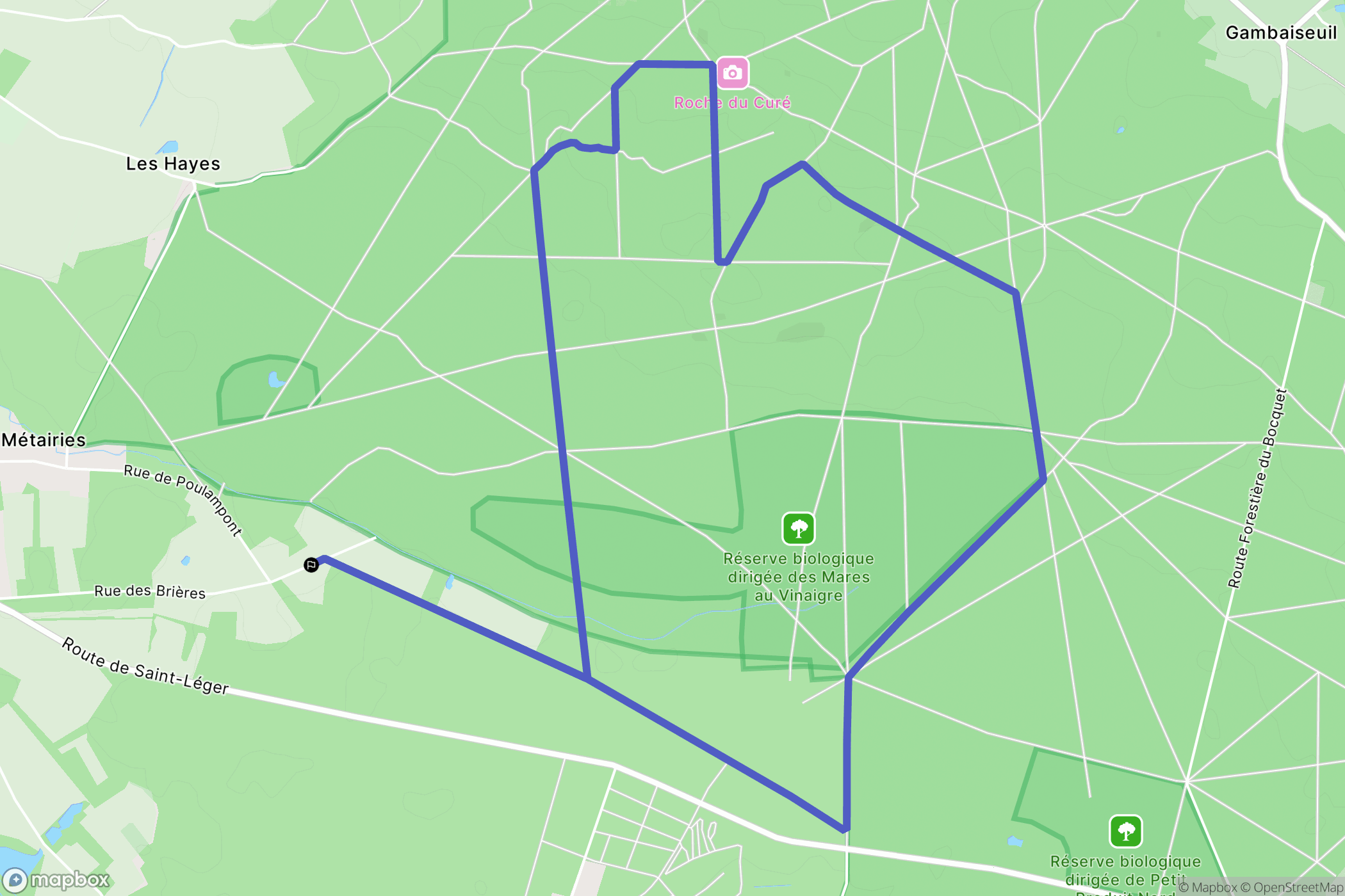 Condé-sur-Vesgre : carte du parcours de randonnée - France
