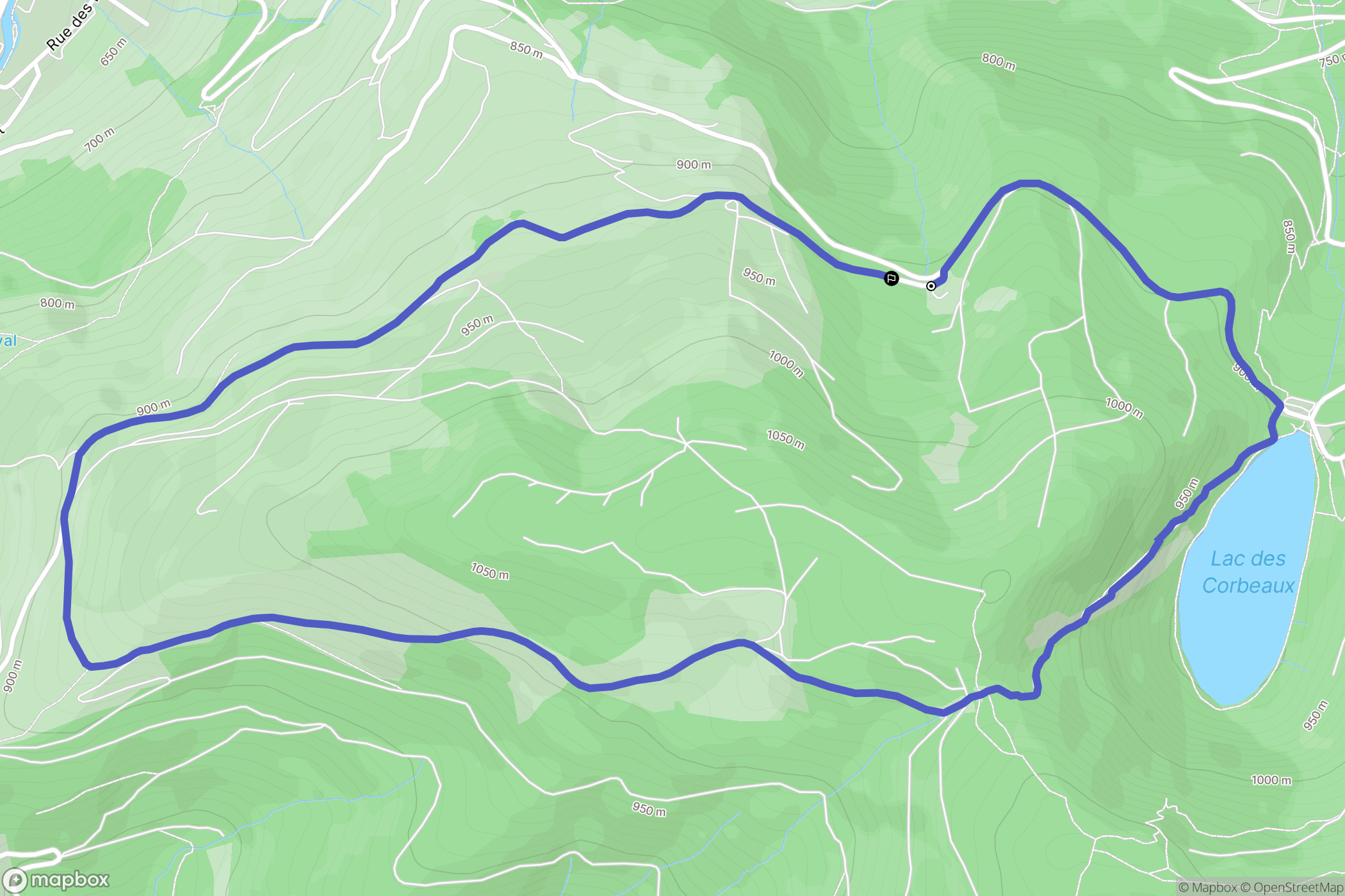 La Bresse : carte du parcours de randonnée - France