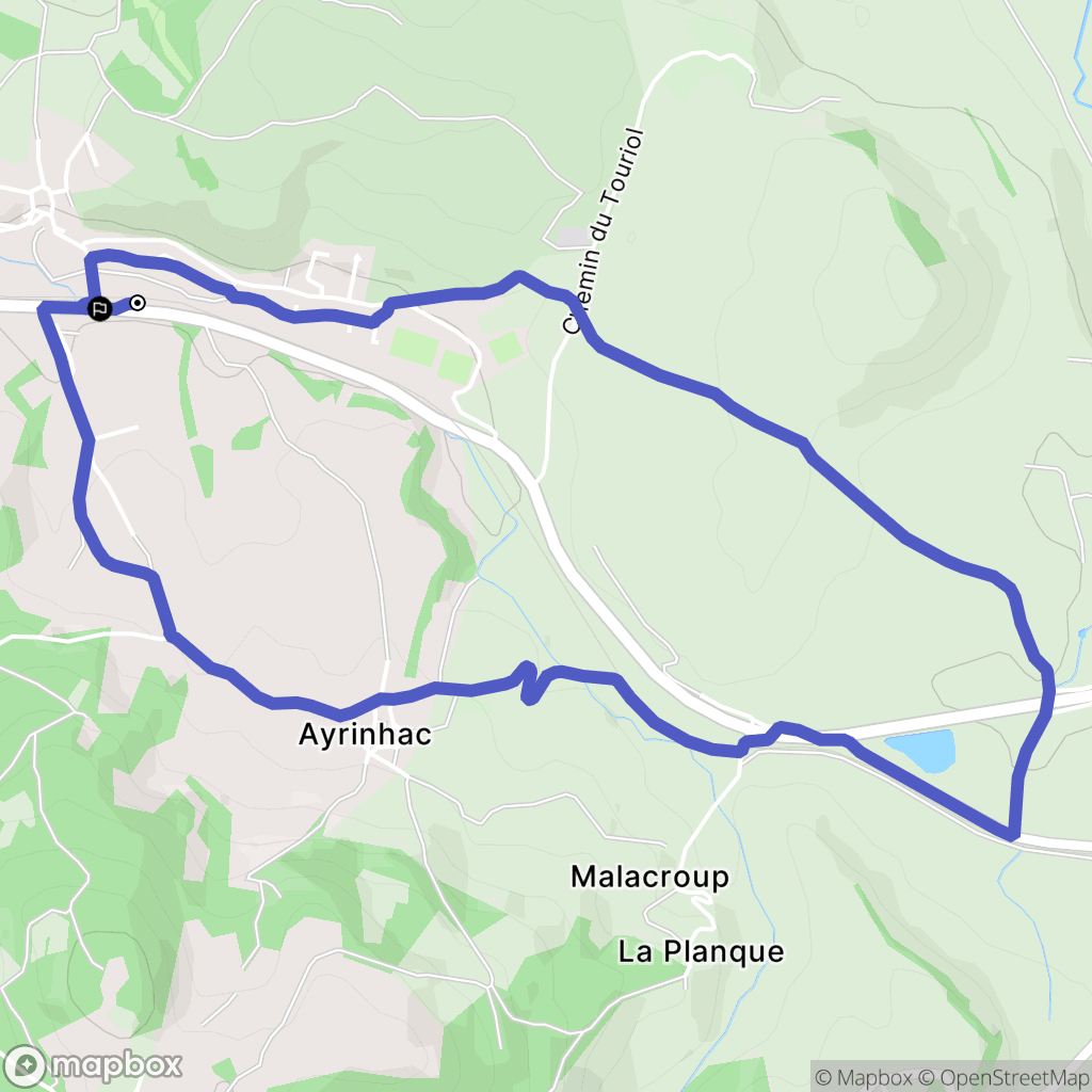 Bertholène : carte du parcours de randonnée - France