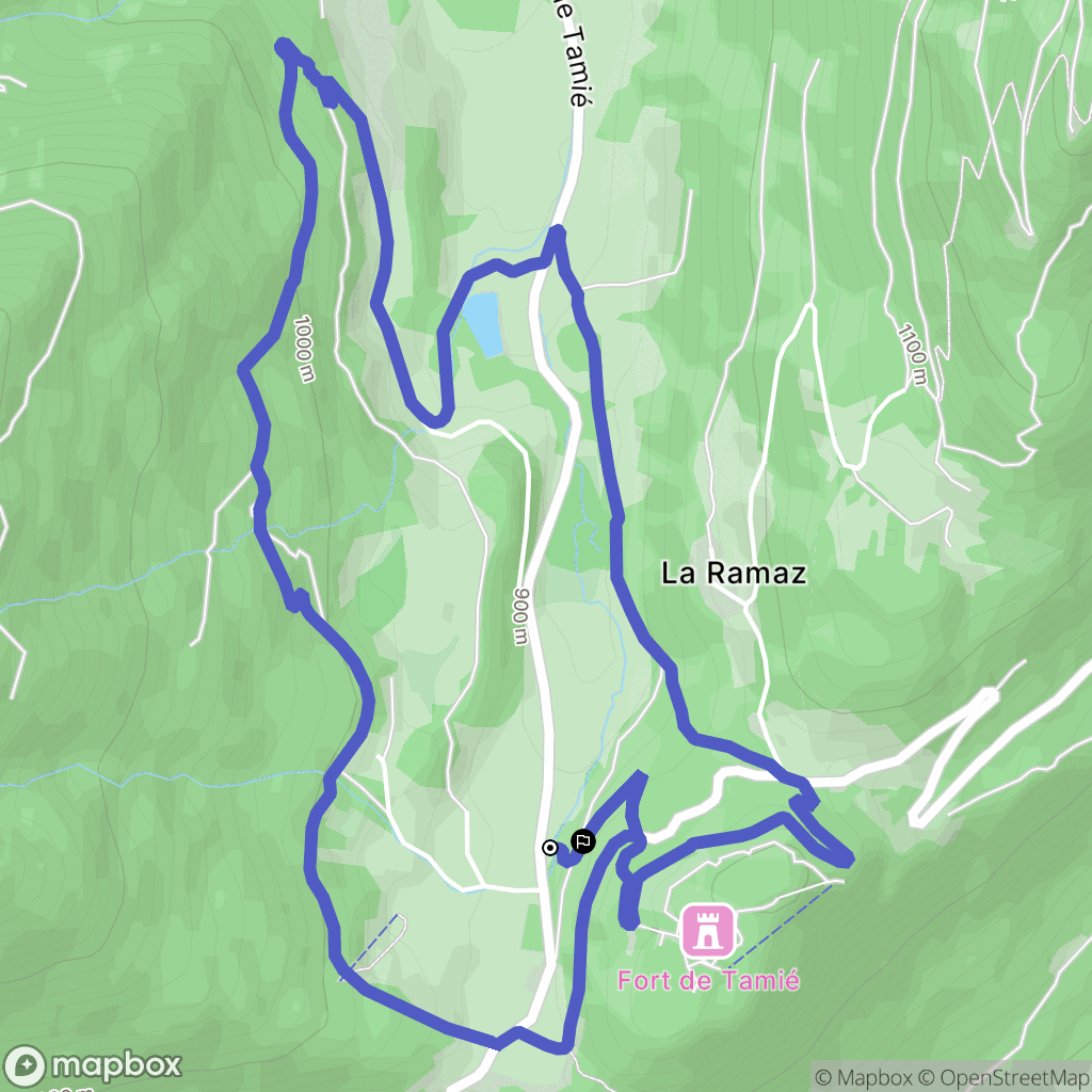 Plancherine : carte du parcours de randonnée - France