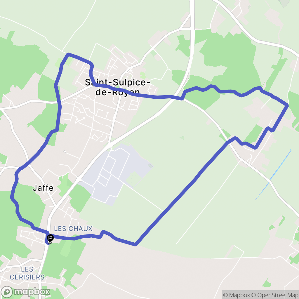 Royan : carte du parcours de randonnée - France