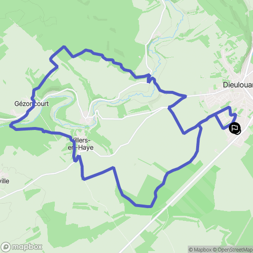 Dieulouard : carte du parcours de randonnée - France
