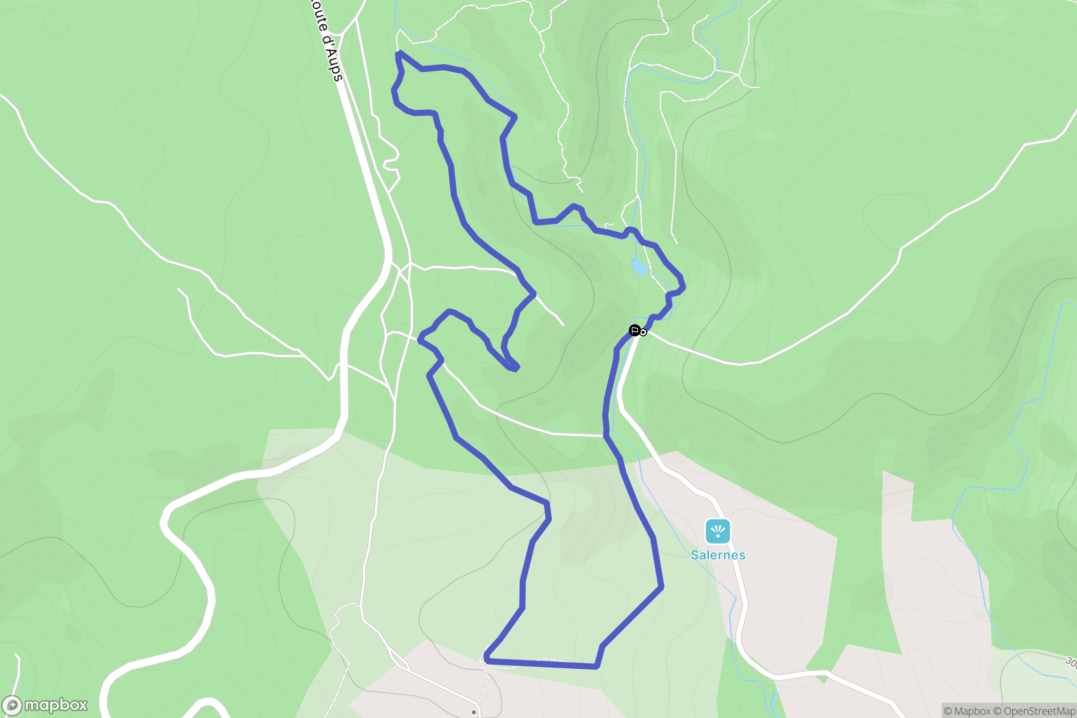Salernes : carte du parcours de randonnée - France