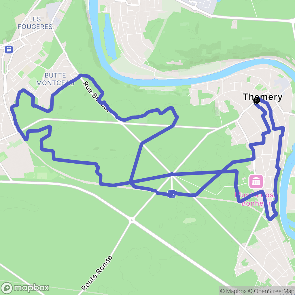 Thomery : carte du parcours de randonnée - France