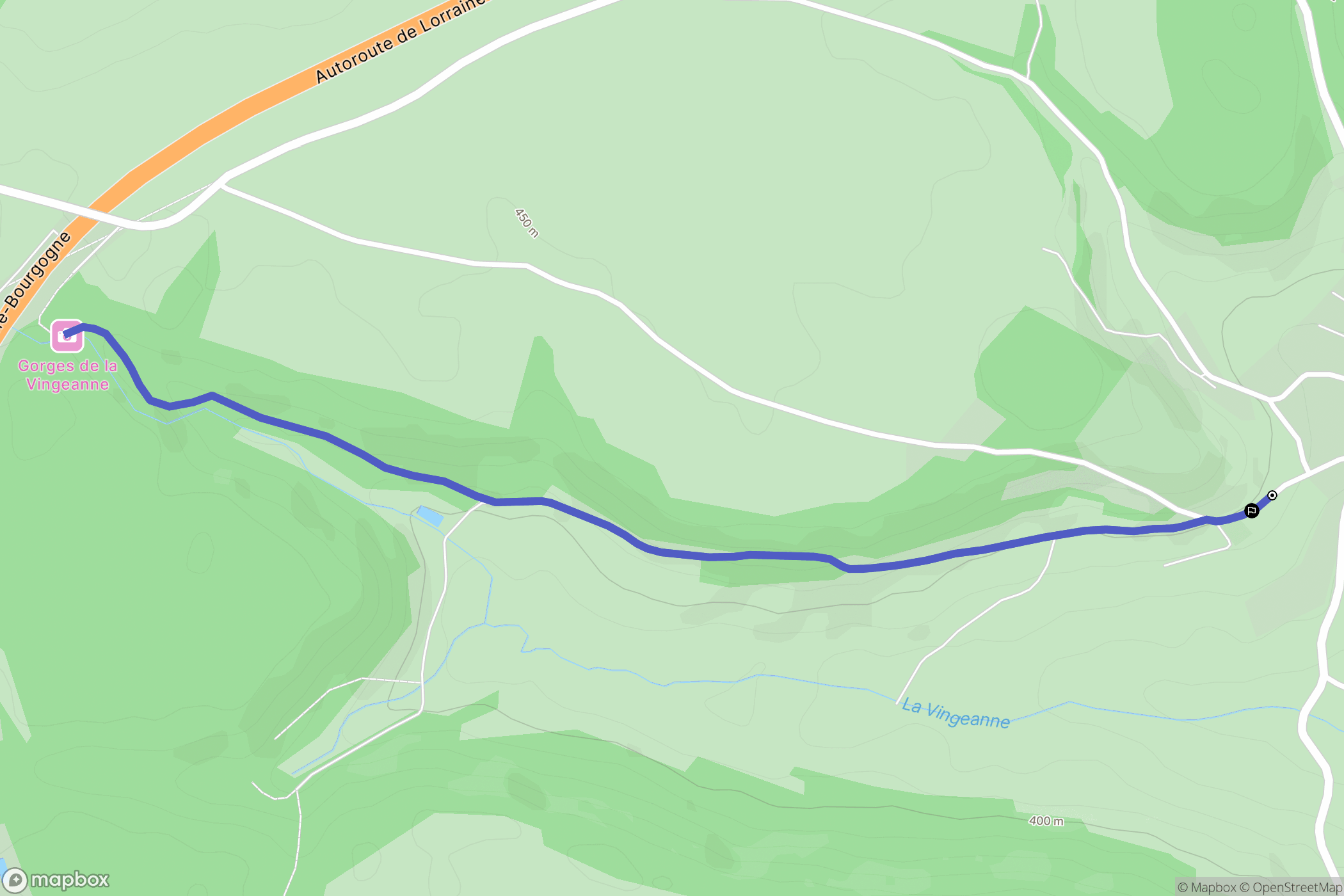 Aprey : carte du parcours de randonnée - France