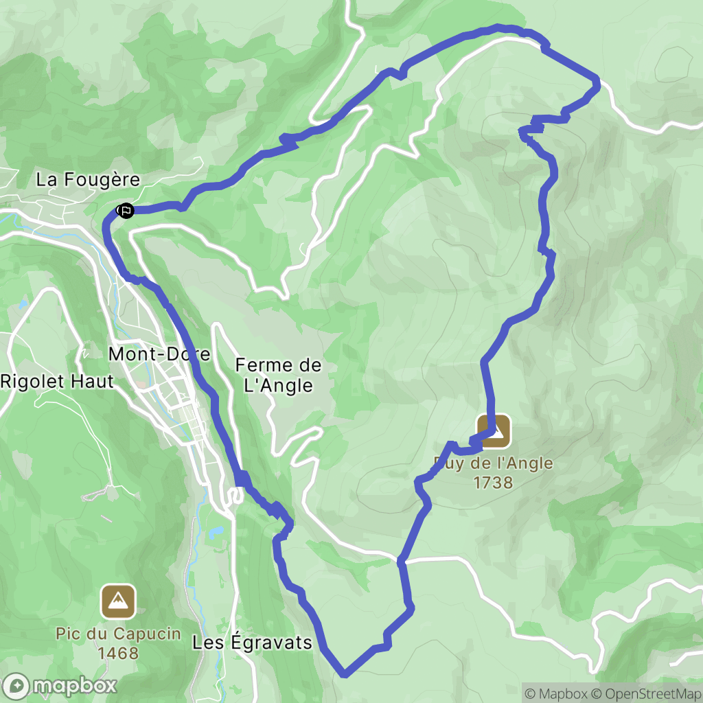 Mont-Dore : carte du parcours de randonnée - France