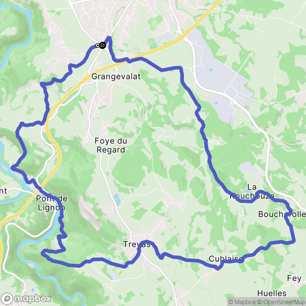 Monistrol-sur-Loire : carte du parcours de randonnée - France