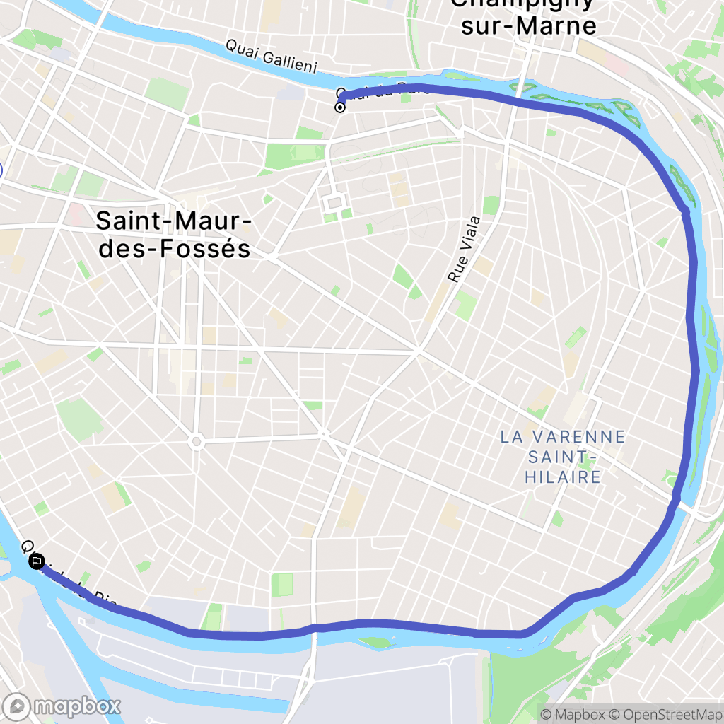 Saint-Maur-des-Fossés : carte du parcours de randonnée - France