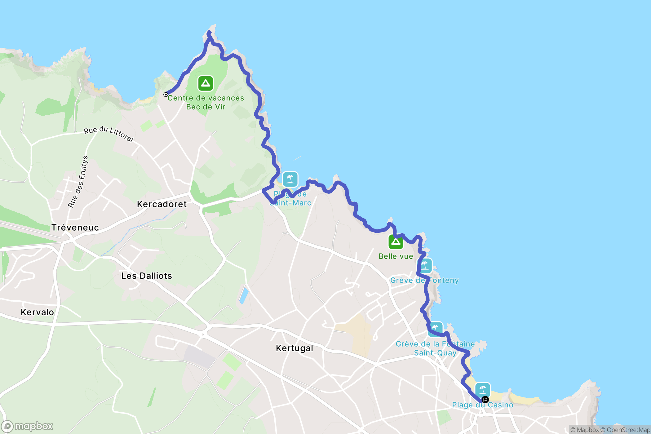 Tréveneuc: routekaart voor buitenactiviteiten - France