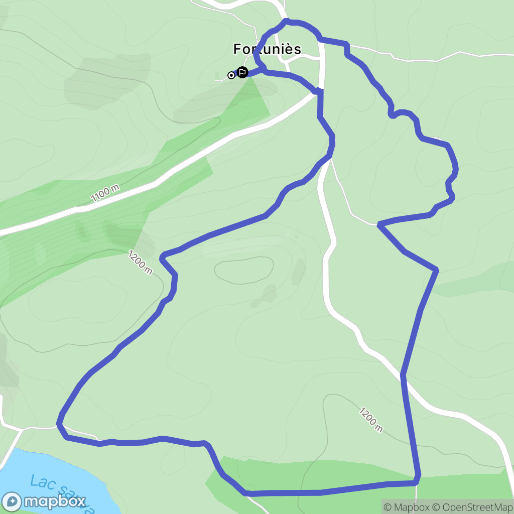 Dienne : carte du parcours de randonnée - France