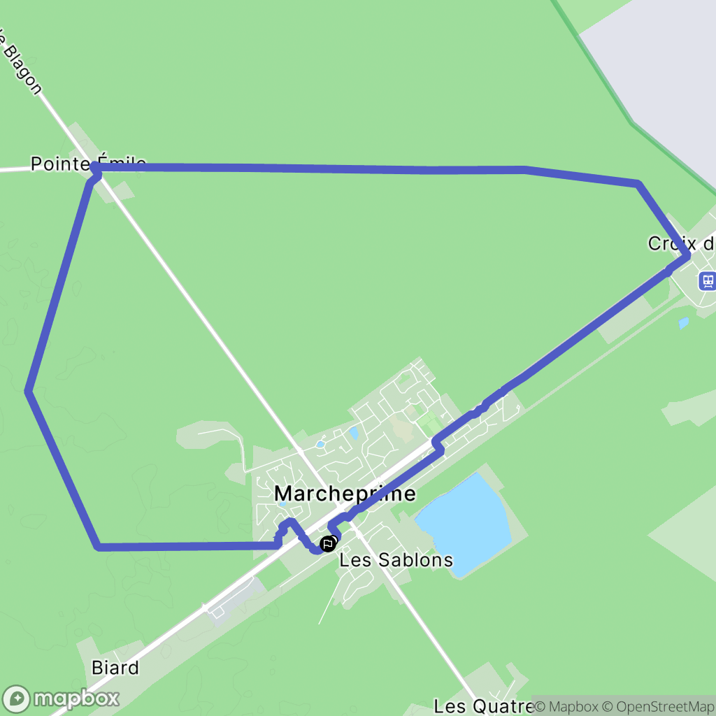 Marcheprime : carte du parcours de randonnée - France