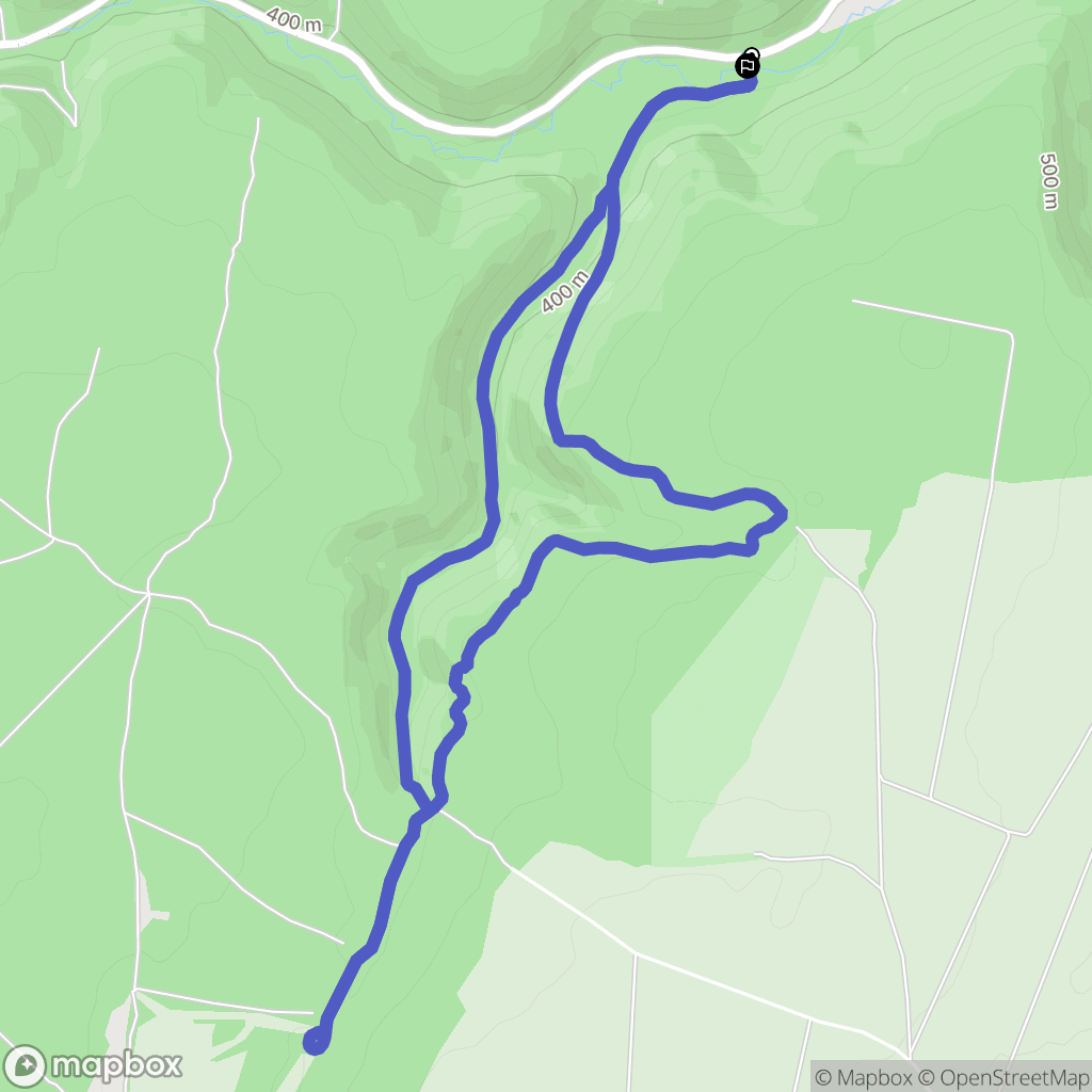Val Suzon : carte du parcours de randonnée - France
