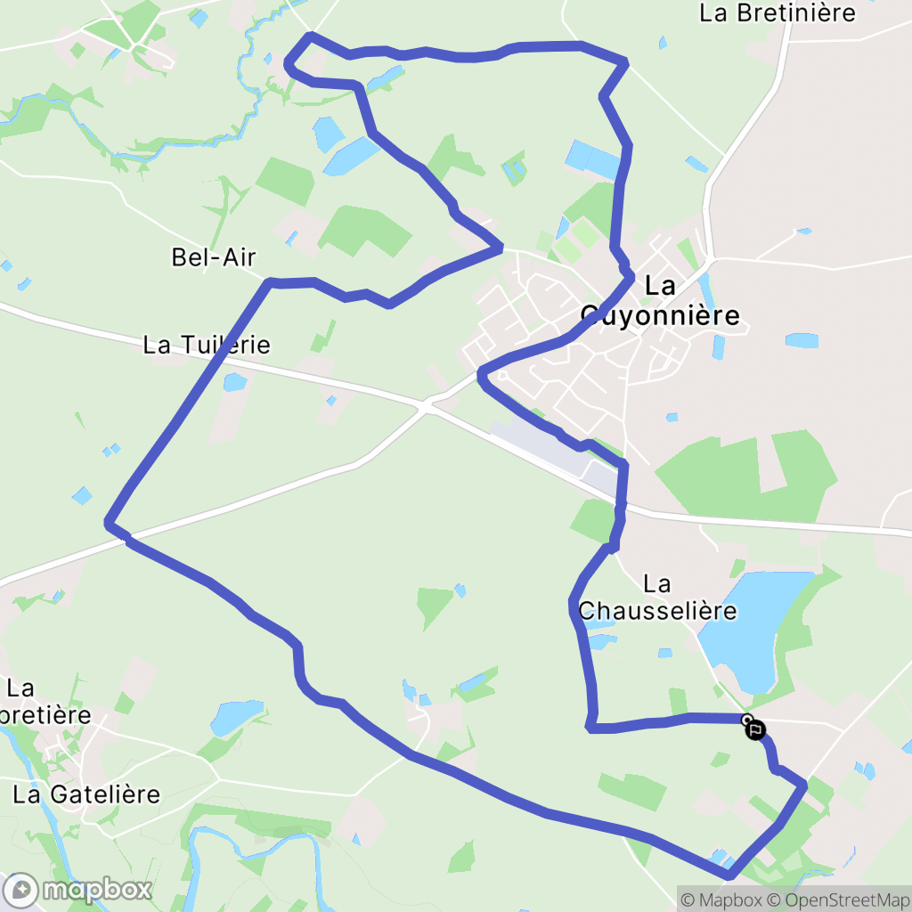 Montaigu-Vendée : carte du parcours de randonnée - France