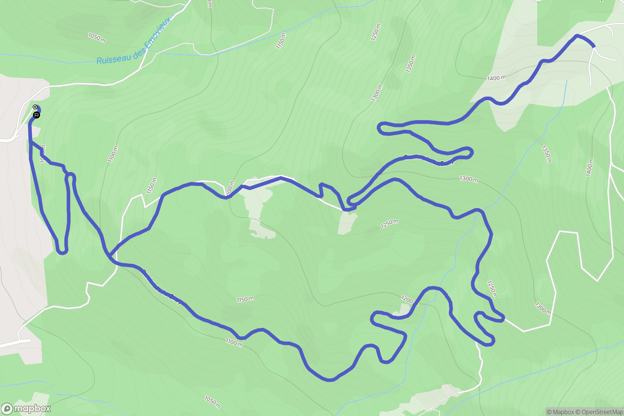 Mégevette : carte du parcours de randonnée - France