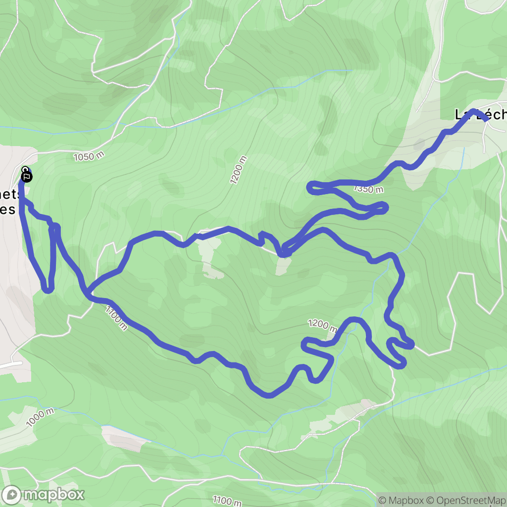 Mégevette : carte du parcours de randonnée - France