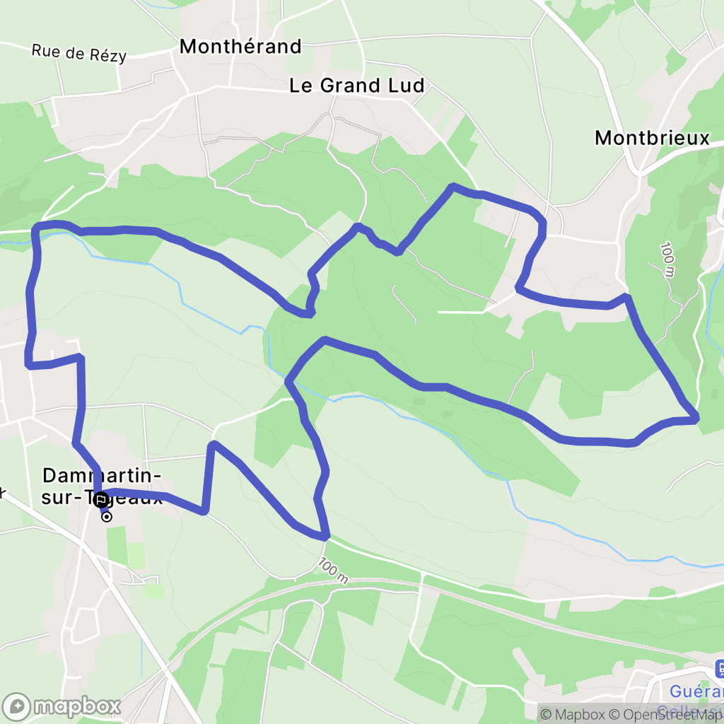 Dammartin-sur-Tigeaux : carte du parcours de randonnée - France