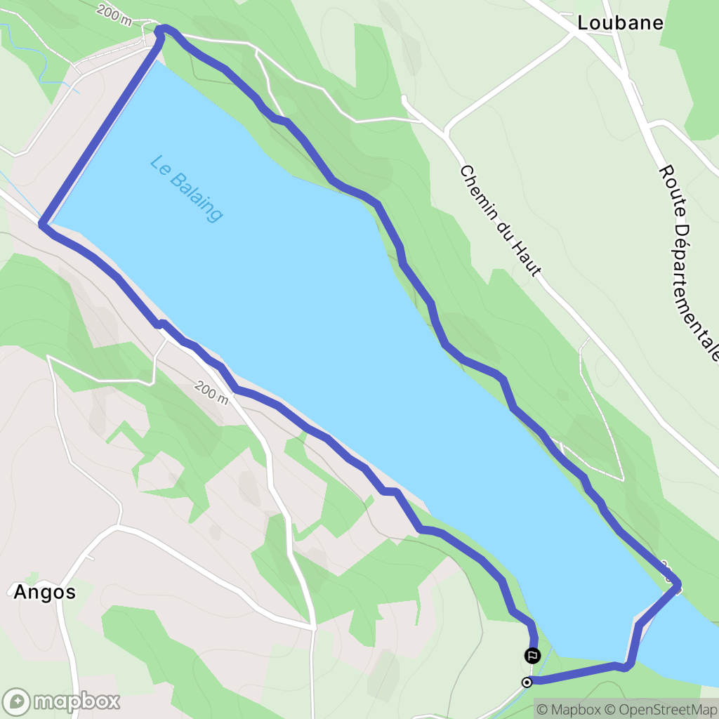 Navailles-Angos : carte du parcours de randonnée - France
