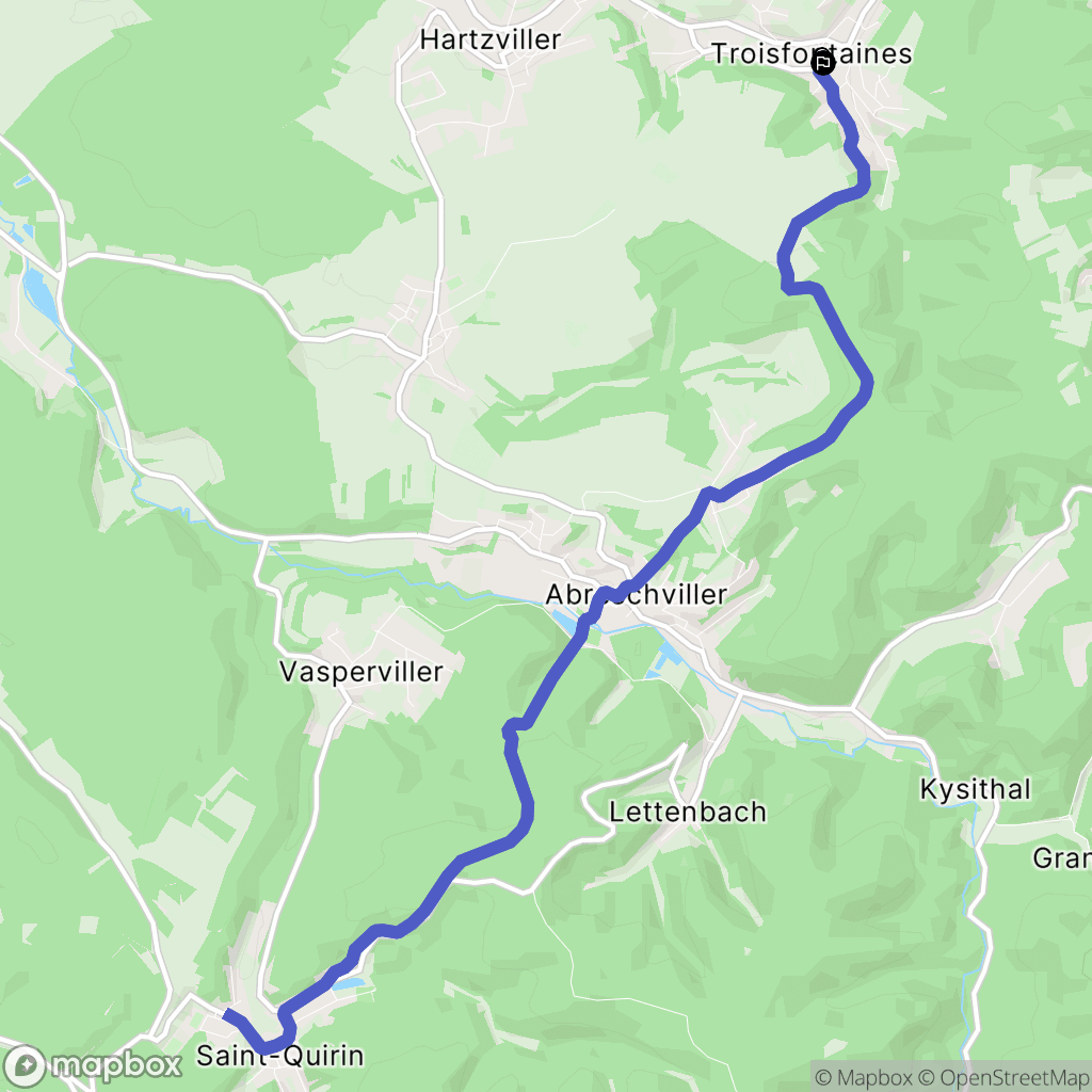 Troisfontaines : carte du parcours de randonnée - France