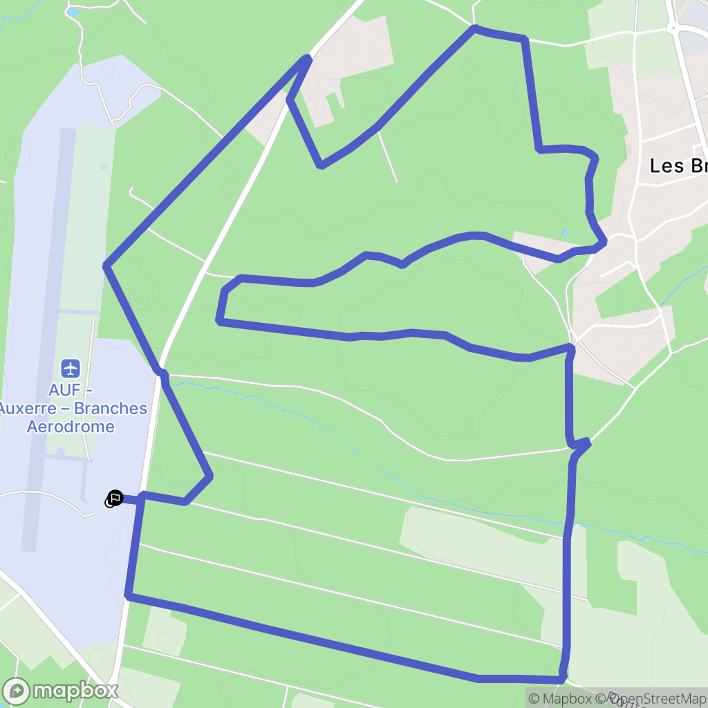 Branches : carte du parcours de randonnée - France