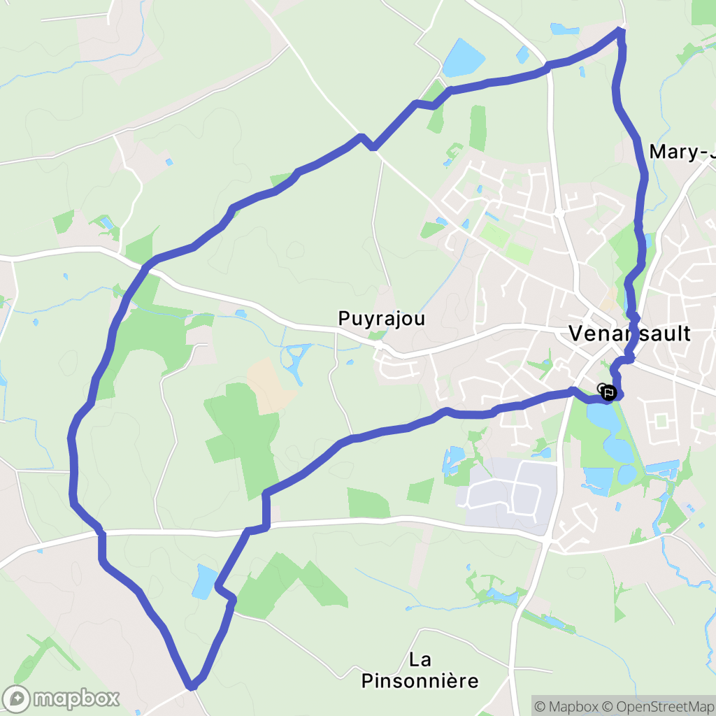 Venansault : carte du parcours de randonnée - France