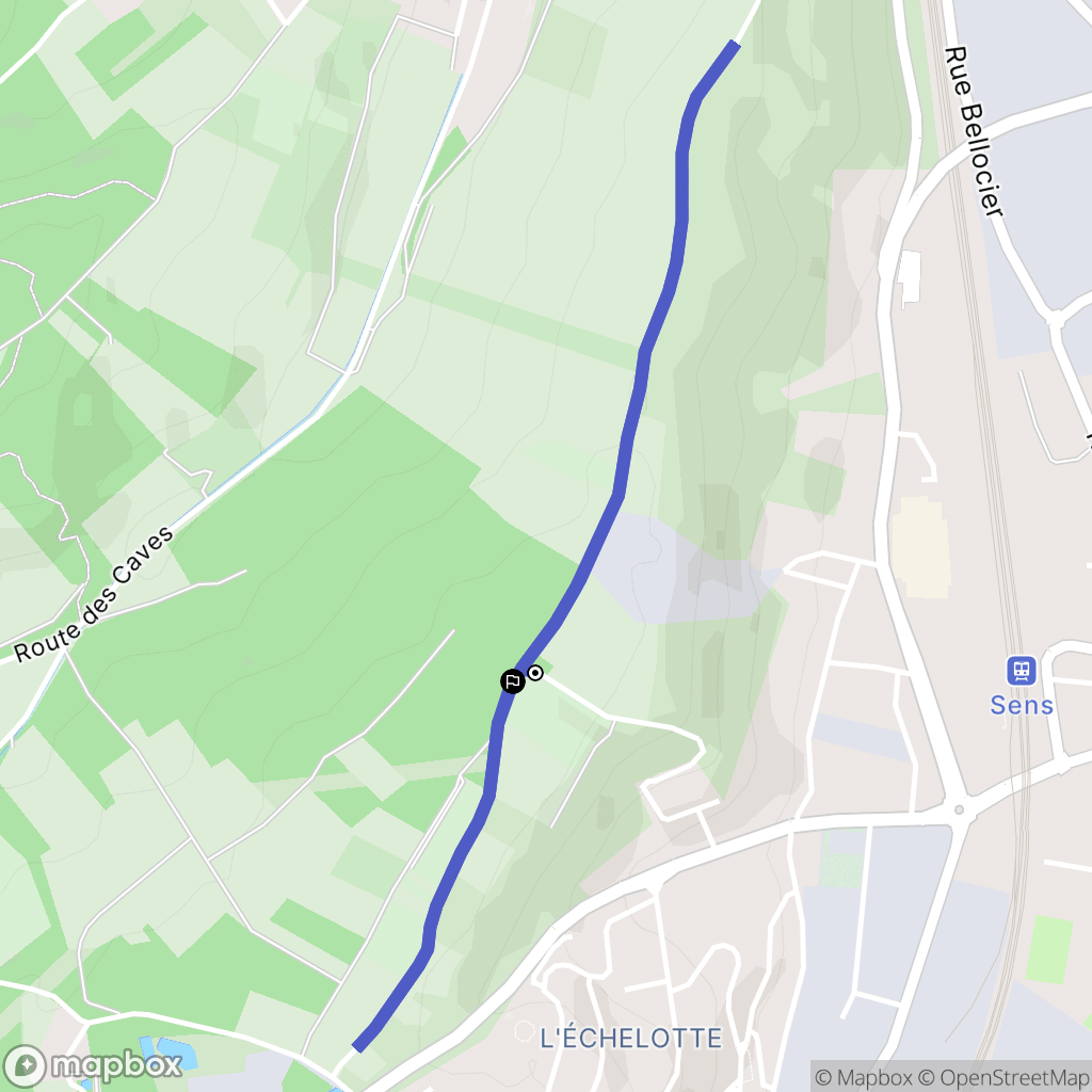 Paron : carte du parcours de randonnée - France