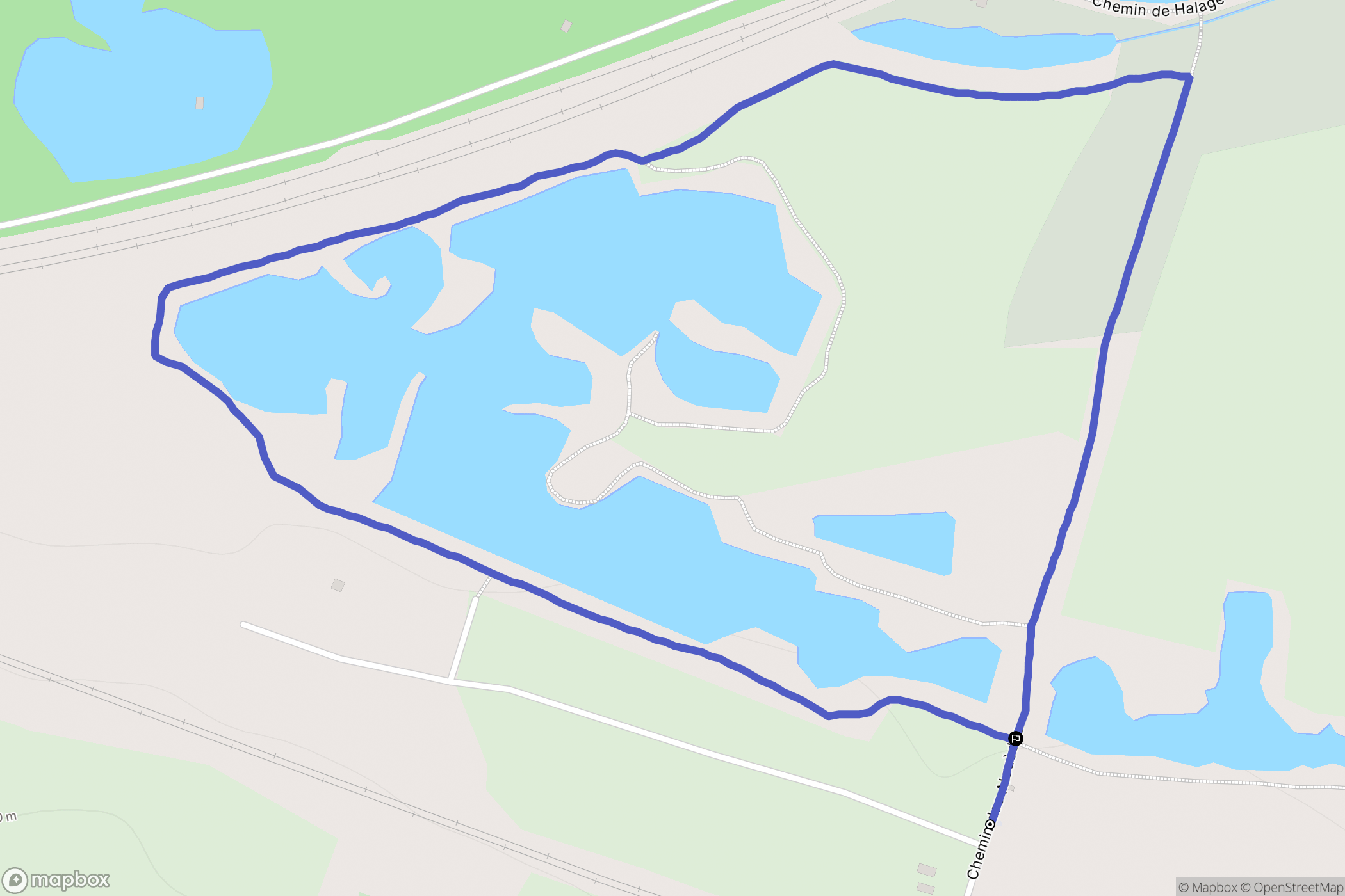 Glisy : carte du parcours de randonnée - France