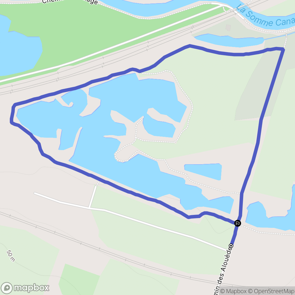 Glisy : carte du parcours de randonnée - France
