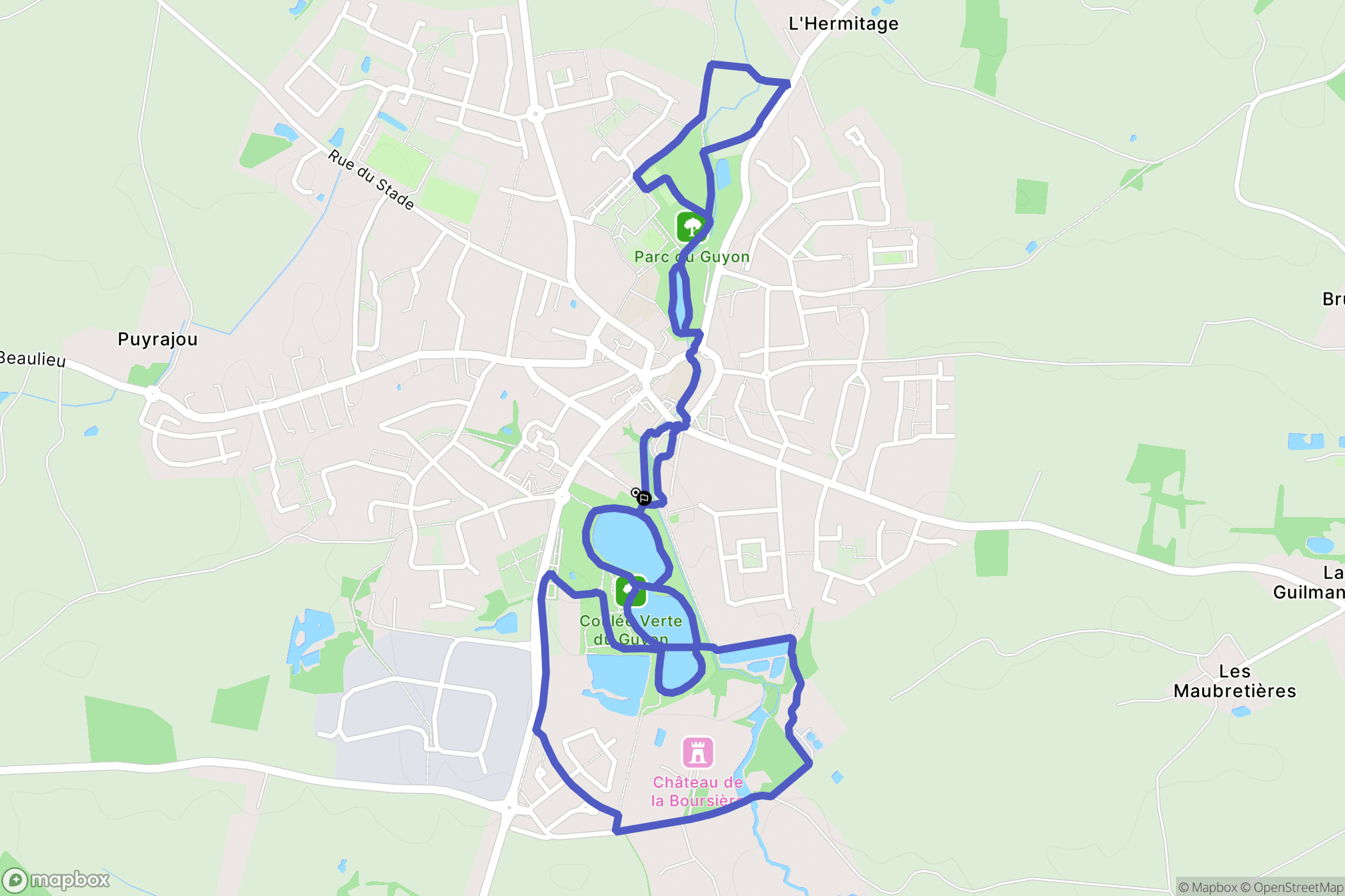 Venansault : carte du parcours de randonnée - France