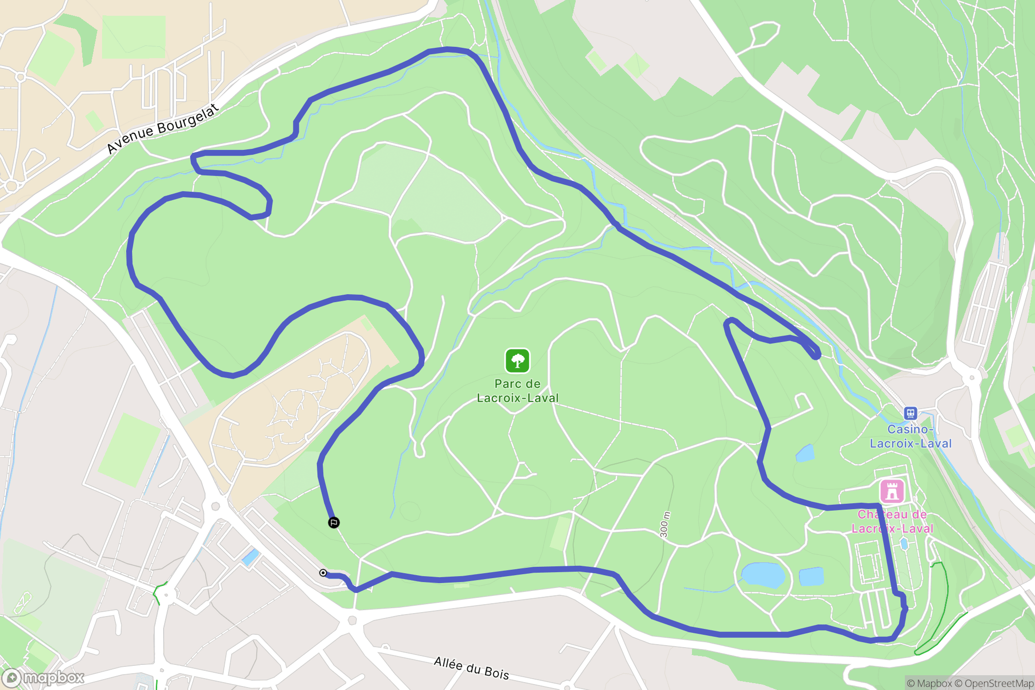 Marcy-l'Étoile : carte du parcours de randonnée - France