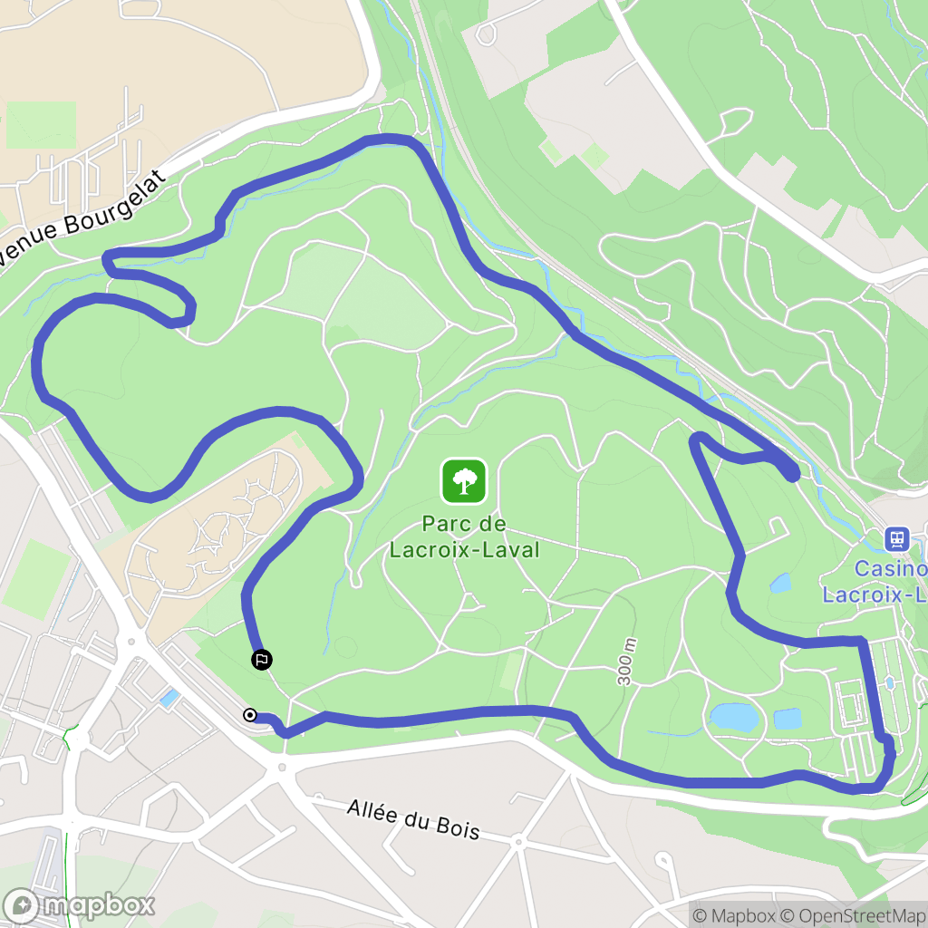Marcy-l'Étoile : carte du parcours de randonnée - France