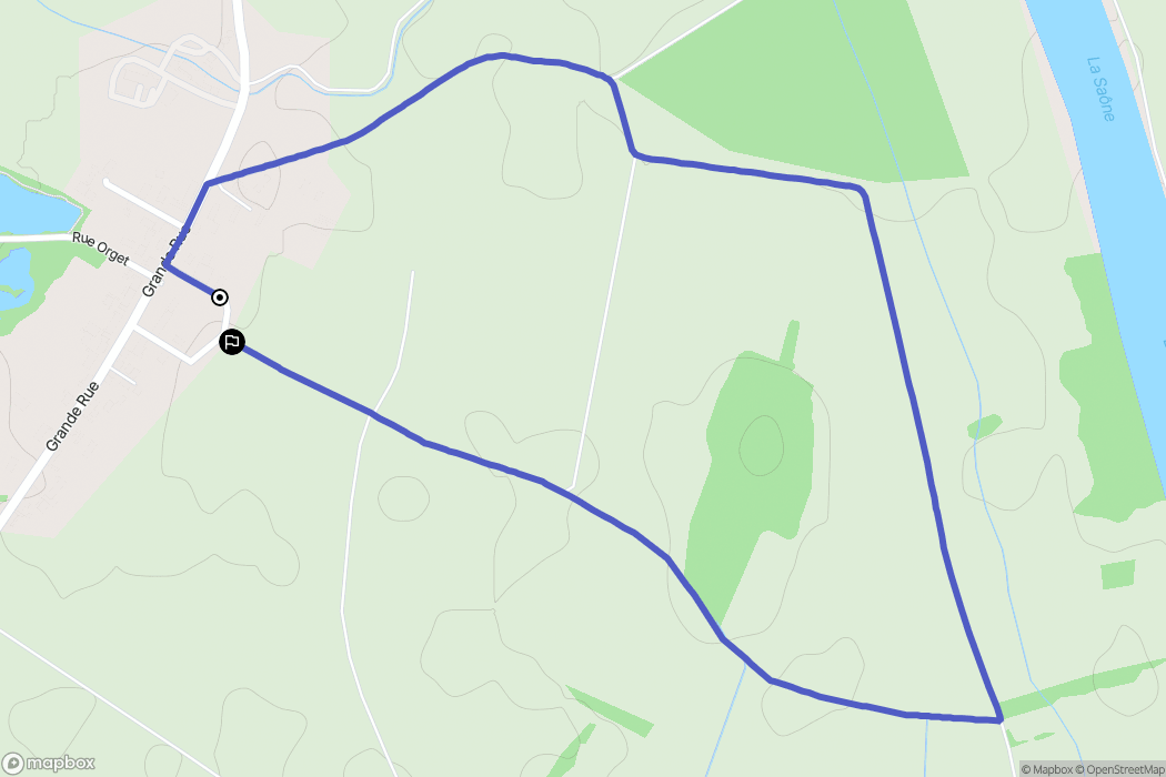 Les Maillys : carte du parcours de randonnée - France