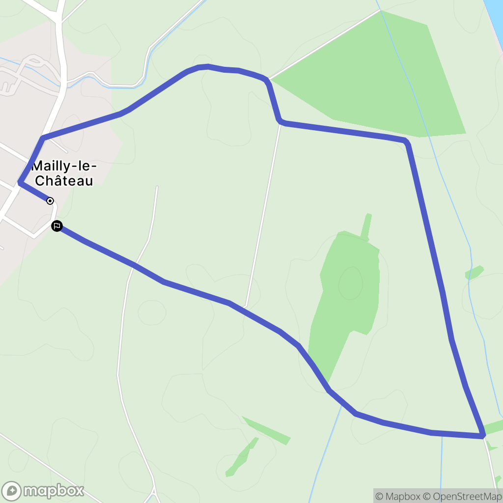 Les Maillys : carte du parcours de randonnée - France
