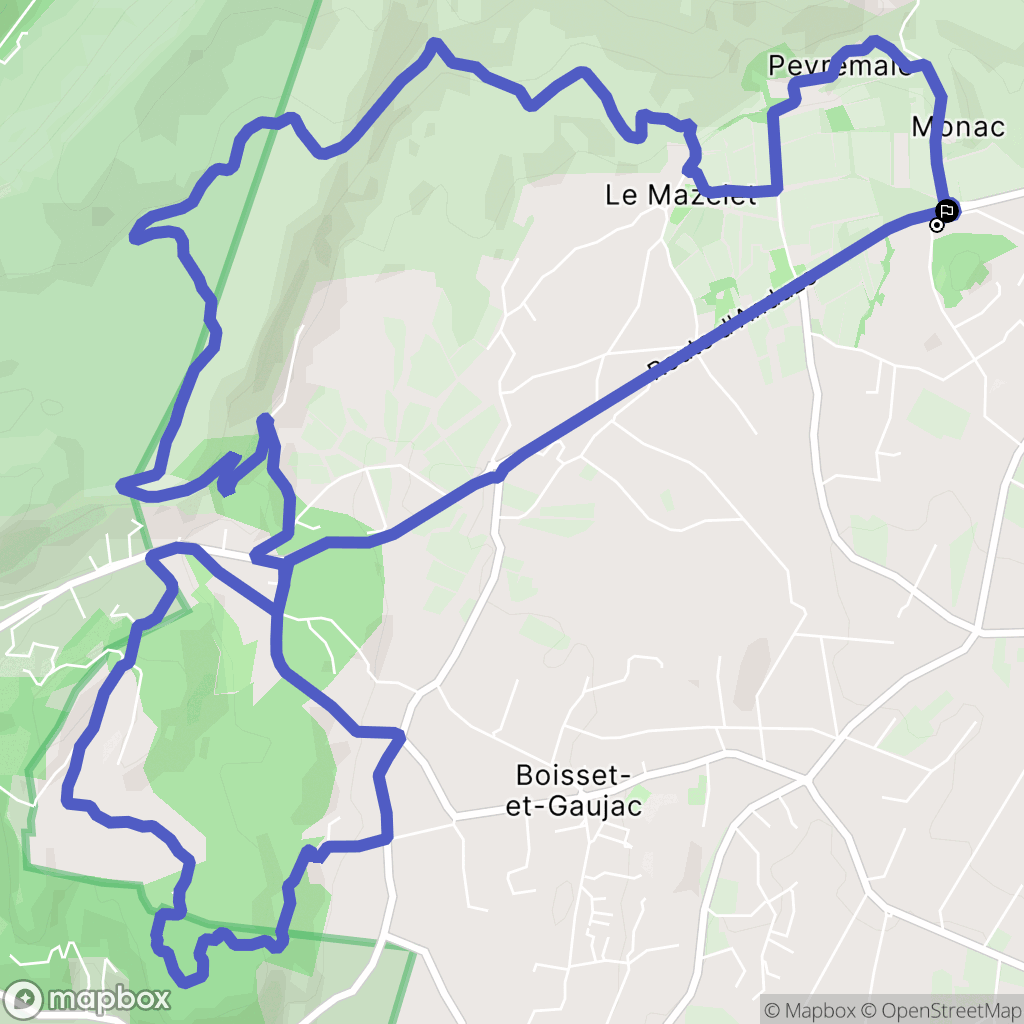 Bagard : carte du parcours de randonnée - France