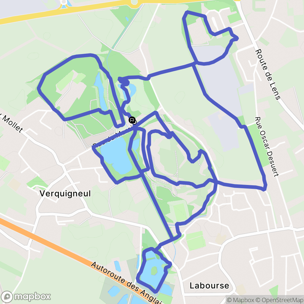 Verquigneul : carte du parcours de randonnée - France