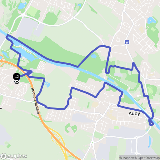 Courcelles-lès-Lens : carte du parcours de randonnée - France