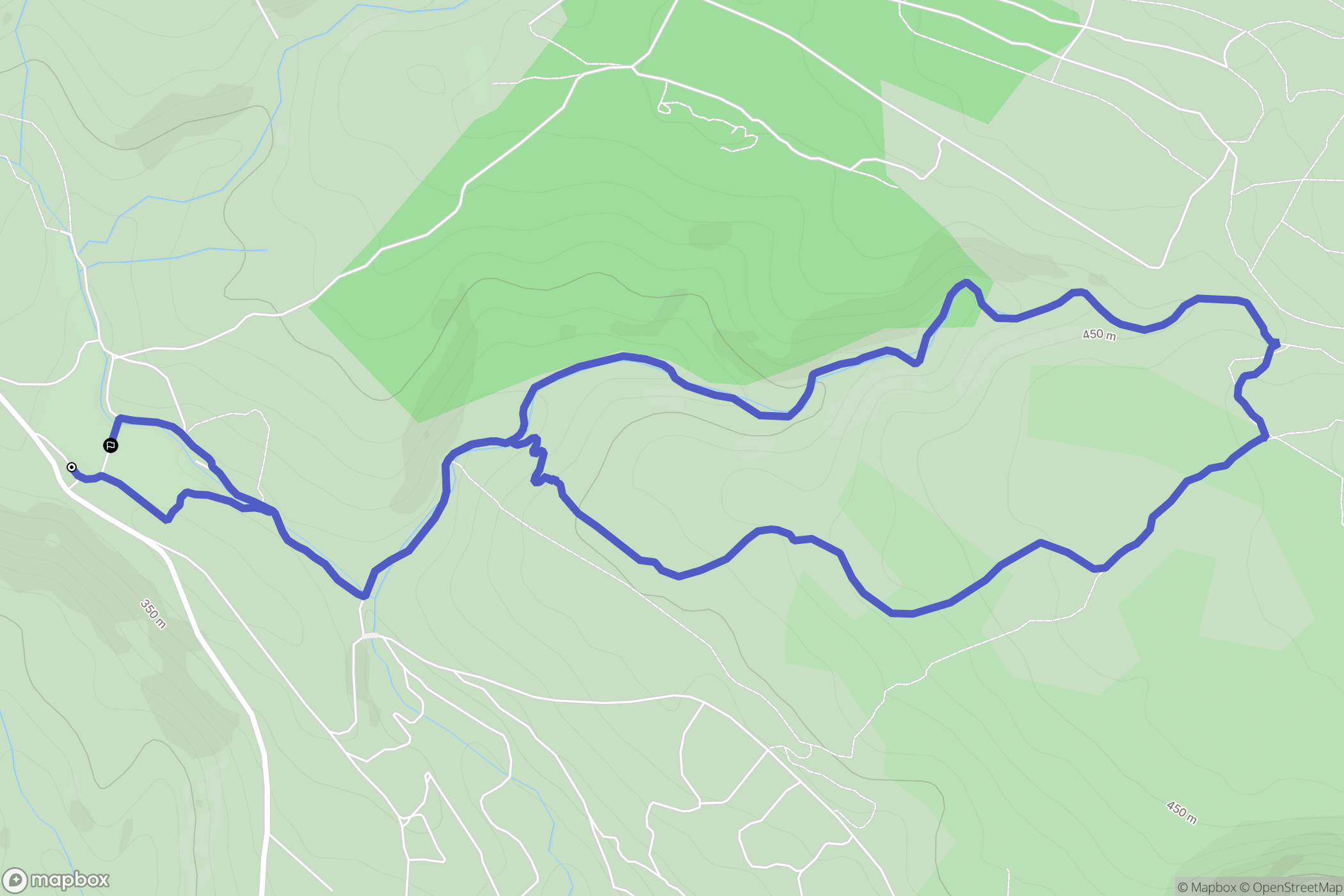Le Beausset : carte du parcours de randonnée - France